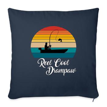 Reel Cool Drampaw Fishing Gifts - Sofa pillowcase 17,3'' x 17,3'' (45 x 45 cm) - navy - Front