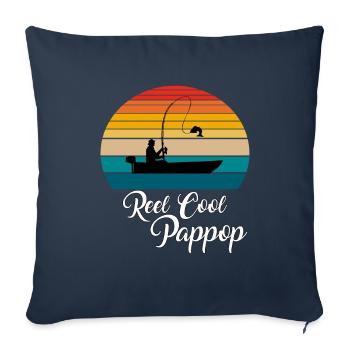 Reel Cool Pappop Fishing Gifts - Sofa pillowcase 17,3'' x 17,3'' (45 x 45 cm) - navy - Front