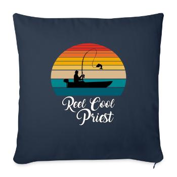 Reel Cool Priest Fishing Gifts - Sofa pillowcase 17,3'' x 17,3'' (45 x 45 cm) - navy - Front