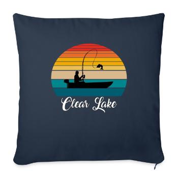 Clear Lake Fishing Spot - Sofakissenbezug 45 x 45 cm - Navy - Vorne