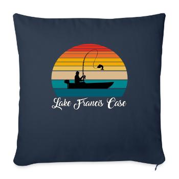 Lake Francis Case Fishing Spot - Sofa pillowcase 17,3'' x 17,3'' (45 x 45 cm) - navy - Front