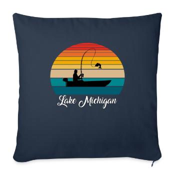 Lake Michigan Fishing Spot - Sofakissenbezug 45 x 45 cm - Navy - Vorne