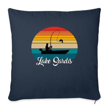 Lake Sardis Fishing Spot - Sofakissenbezug 45 x 45 cm - Navy - Vorne