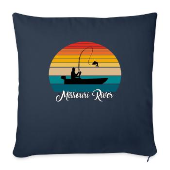Missouri River Fishing Spot - Sofakissenbezug 45 x 45 cm - Navy - Vorne