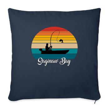 Saginaw Bay Fishing Spot - Sofakissenbezug 45 x 45 cm - Navy - Vorne