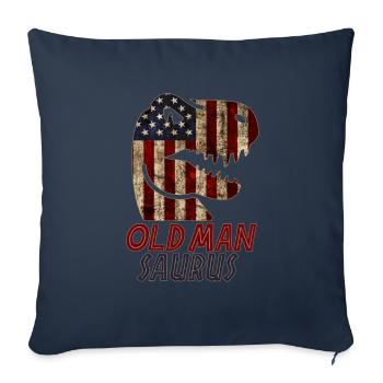 Patriotic Old man Dinosaur - Sofa pillowcase 17,3'' x 17,3'' (45 x 45 cm) - navy - Front
