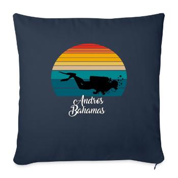 Andros Bahamas Diving - Sofa pillowcase 17,3'' x 17,3'' (45 x 45 cm) - navy - Front