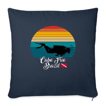 Cabo Frio Brazil Diving - Sofa pillowcase 17,3'' x 17,3'' (45 x 45 cm) - navy - Front