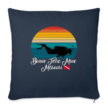 Bonne Terre Mine Missouri Plongée - Housse de coussin décorative 45 x 45 cm - bleu marine - Devant