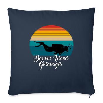 Darwin Island Galapagos Diving - Sofa pillowcase 17,3'' x 17,3'' (45 x 45 cm) - navy - Front