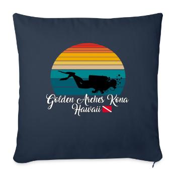 Golden Arches Kona Hawaii Diving - Sofa pillowcase 17,3'' x 17,3'' (45 x 45 cm) - navy - Front