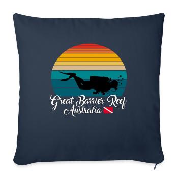 Great Barrier Reef Australia Diving - Sofakissenbezug 45 x 45 cm - Navy - Vorne