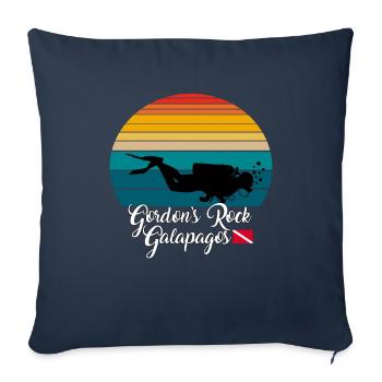 Gordon's Rock Galapagos Diving - Sofa pillowcase 17,3'' x 17,3'' (45 x 45 cm) - navy - Front