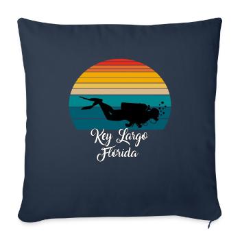Key Largo Florida Diving - Sofa pillowcase 17,3'' x 17,3'' (45 x 45 cm) - navy - Front