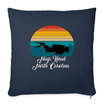Nags Head North Carolina Diving - Sofa pillowcase 17,3'' x 17,3'' (45 x 45 cm) - navy - Front