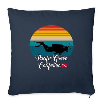 Pacific Grove Californie Plongée - Housse de coussin décorative 45 x 45 cm - bleu marine - Devant