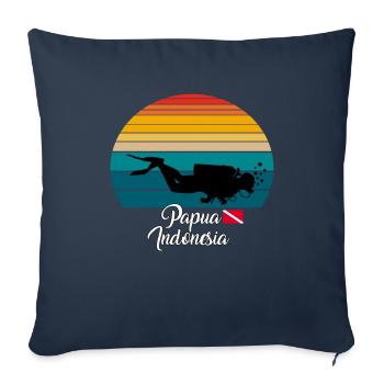 Papua Indonesia Diving - Sofa pillowcase 17,3'' x 17,3'' (45 x 45 cm) - navy - Front