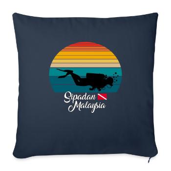 Sipadan Malaysia Diving - Sofa pillowcase 17,3'' x 17,3'' (45 x 45 cm) - navy - Front