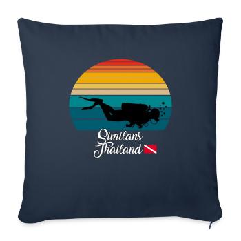 Similans Thailand Diving - Sofa pillowcase 17,3'' x 17,3'' (45 x 45 cm) - navy - Front