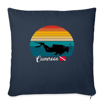 Cameroon Scuba Diving Poison - Sofa pillowcase 17,3'' x 17,3'' (45 x 45 cm) - navy - Front