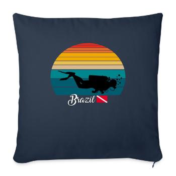 Brazil Scuba Diving Poison - Sofa pillowcase 17,3'' x 17,3'' (45 x 45 cm) - navy - Front