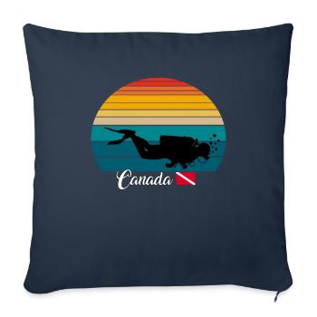 Canada Scuba Diving Poison - Sofa pillowcase 17,3'' x 17,3'' (45 x 45 cm) - navy - Front