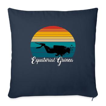 Guinée équatoriale Plongée sous-marine Poison - Housse de coussin décorative 45 x 45 cm - bleu marine - Devant