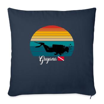 Guyana Scuba Diving Poison - Sofa pillowcase 17,3'' x 17,3'' (45 x 45 cm) - navy - Front