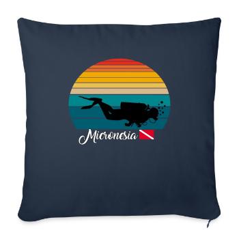 Micronesia Scuba Diving Poison - Sofa pillowcase 17,3'' x 17,3'' (45 x 45 cm) - navy - Front