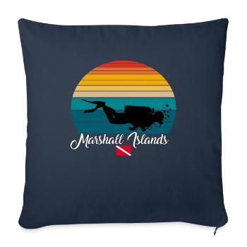 Îles Marshall Plongée sous-marine Poison - Housse de coussin décorative 45 x 45 cm - bleu marine - Devant