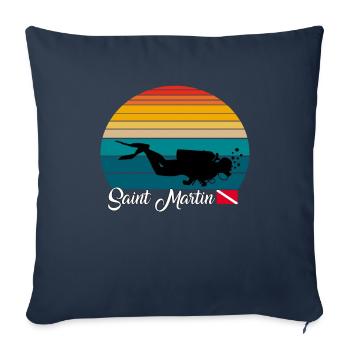 Saint Martin Scuba Diving Poison - Sofa pillowcase 17,3'' x 17,3'' (45 x 45 cm) - navy - Front