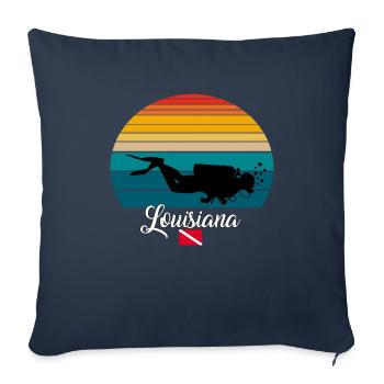Louisiana Scuba Diving Poison - Sofa pillowcase 17,3'' x 17,3'' (45 x 45 cm) - navy - Front