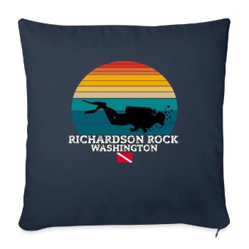 Richardson Rock US Island Plongée - Housse de coussin décorative 45 x 45 cm - bleu marine - Devant
