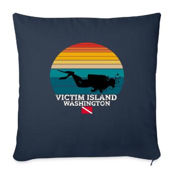 Victim Island US Island Scuba Diving - Sofa pillowcase 17,3'' x 17,3'' (45 x 45 cm) - navy - Front