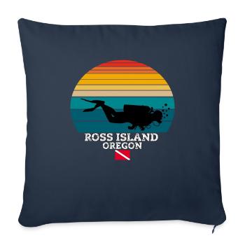 Ross Island Plongée sur l’île américaine - Housse de coussin décorative 45 x 45 cm - bleu marine - Devant