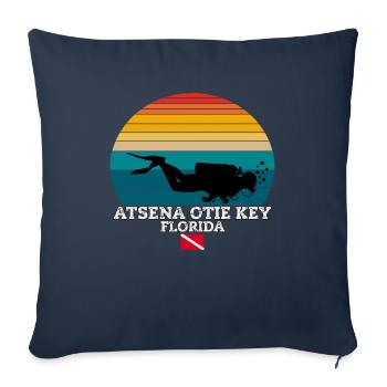 Atsena Otie Key US Island Diving - Sofa pillowcase 17,3'' x 17,3'' (45 x 45 cm) - navy - Front