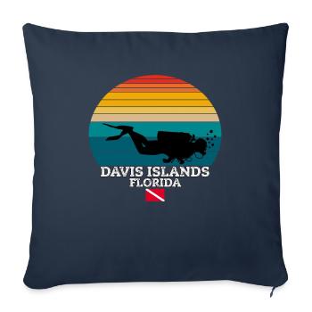 Davis Islands US Island Diving - Sofa pillowcase 17,3'' x 17,3'' (45 x 45 cm) - navy - Front