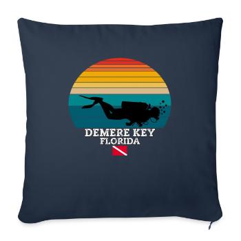 Demere Key Plongée sur l’île américaine - Housse de coussin décorative 45 x 45 cm - bleu marine - Devant