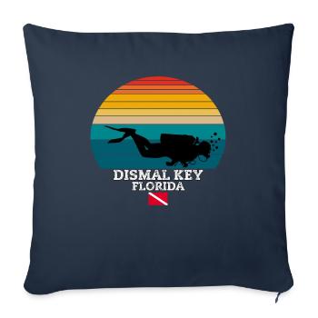 Dismal Key Us Island Plongée - Housse de coussin décorative 45 x 45 cm - bleu marine - Devant