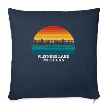 Pleiness Lake Michigan - Sofa pillowcase 17,3'' x 17,3'' (45 x 45 cm) - navy - Front