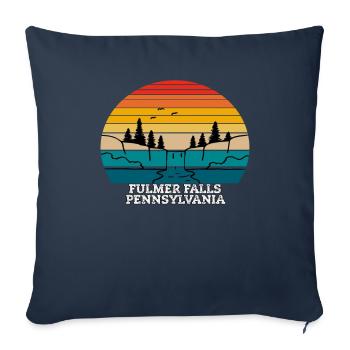 Fulmer Falls Pennsylvanie - Housse de coussin décorative 45 x 45 cm - bleu marine - Devant