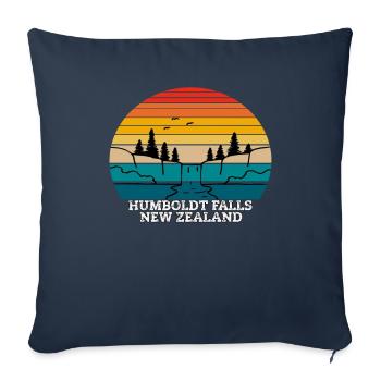 Humboldt Falls Nouvelle-Zélande - Housse de coussin décorative 45 x 45 cm - bleu marine - Devant