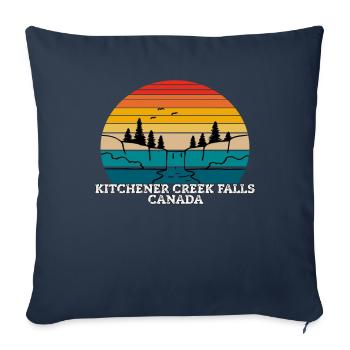 Kitchener Creek Falls Canada - Housse de coussin décorative 45 x 45 cm - bleu marine - Devant