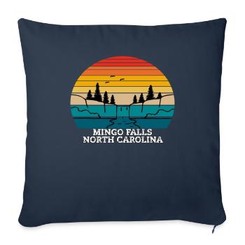 Mingo Falls Caroline du Nord - Housse de coussin décorative 45 x 45 cm - bleu marine - Devant