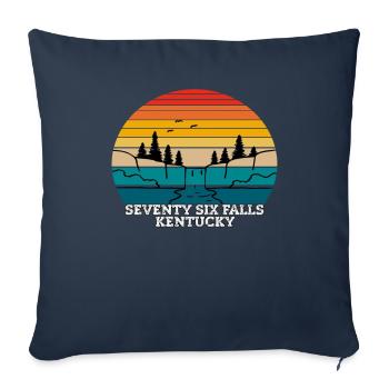 Soixante-seize chutes Kentucky - Housse de coussin décorative 45 x 45 cm - bleu marine - Devant