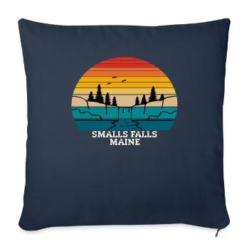 Smalls Falls (Maine) - Housse de coussin décorative 45 x 45 cm - bleu marine - Devant