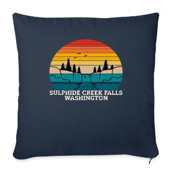 Sulphide Creek Falls Washington - Sofa pillowcase 17,3'' x 17,3'' (45 x 45 cm) - navy - Front
