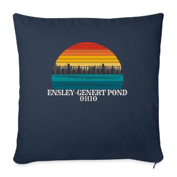 Ensley-Genert Pond Ohio - Sofa pillowcase 17,3'' x 17,3'' (45 x 45 cm) - navy - Front