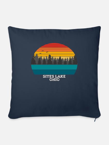Sites Lake Ohio - Sofakissenbezug 45 x 45 cm - Navy