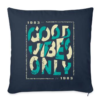 1983 Anniversaire 1983 Millésime 1983 Cadeau 1983 - Housse de coussin décorative 45 x 45 cm - bleu marine - Devant